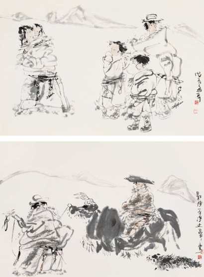 王孟奇 戊辰（1988年）、己巳（1989年）作 最後一方净土 镜心